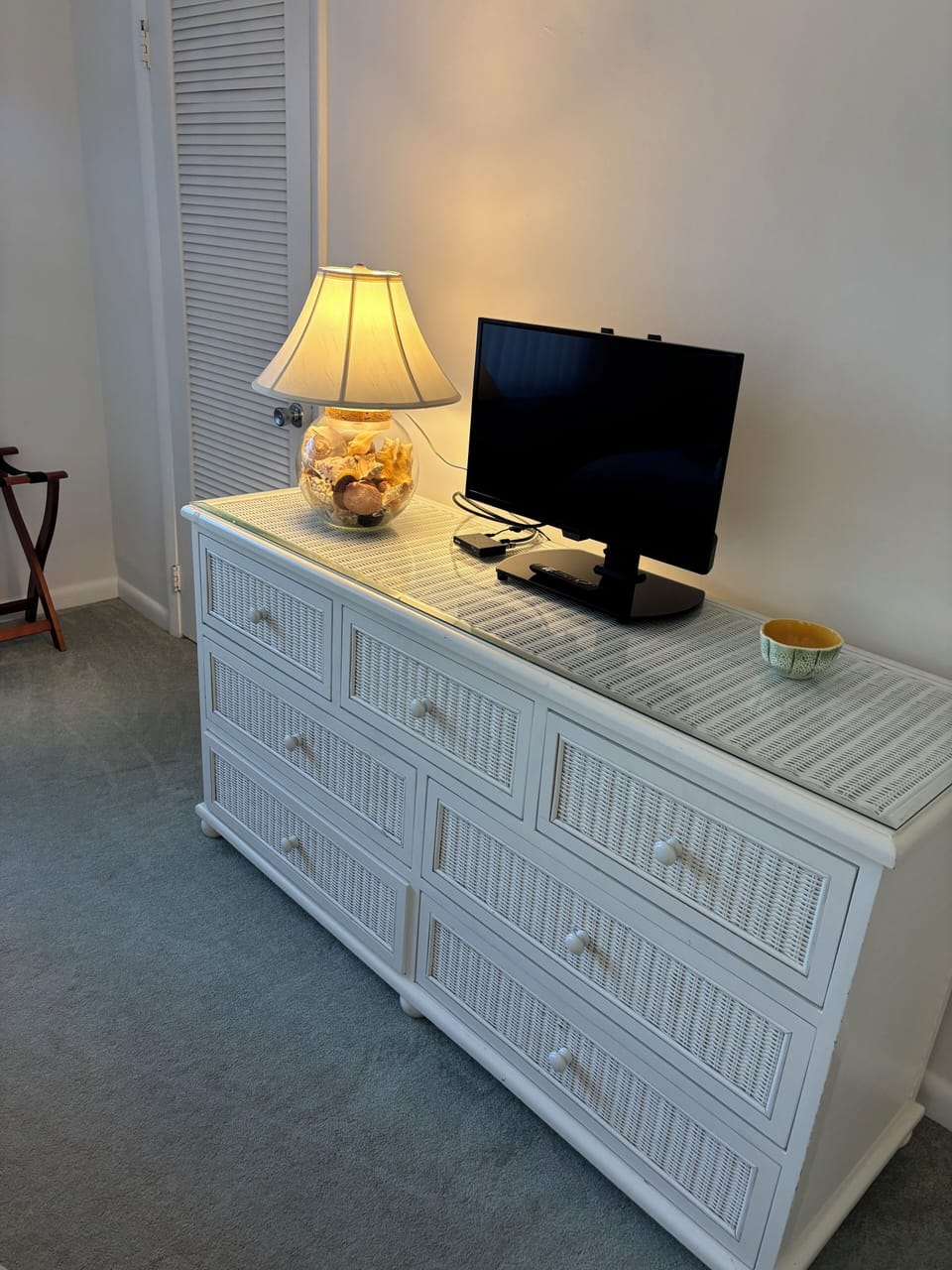 Bedroom #2 Outfitted with one queen Smart T.V. with HD cable
