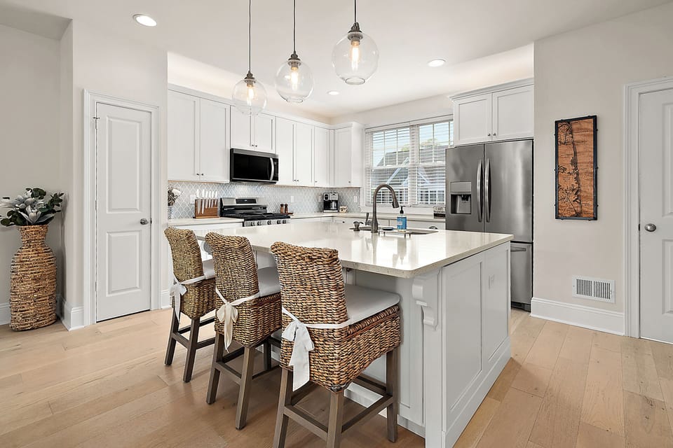 kitchen with large island