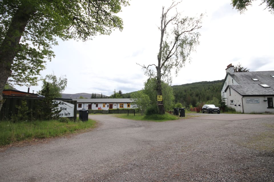 Entrance to the property on the left