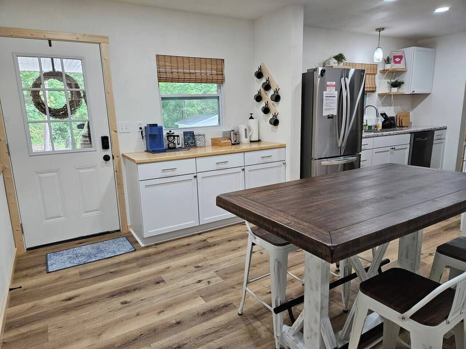 Fully stocked coffee bar.