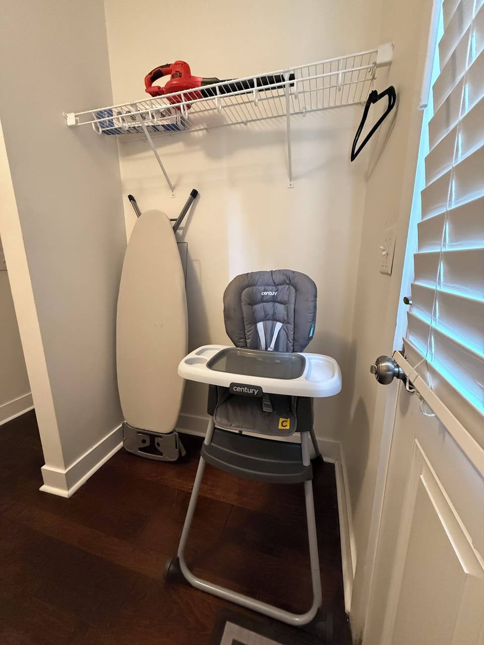 Ironing board and baby highchair included. 