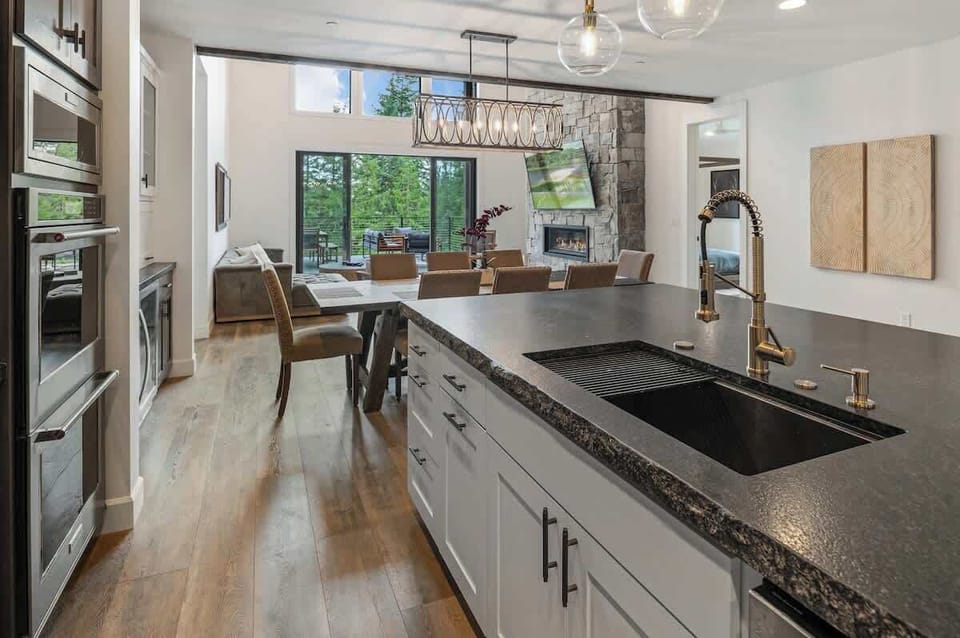 Large SInk in this stunning kitchen Island 