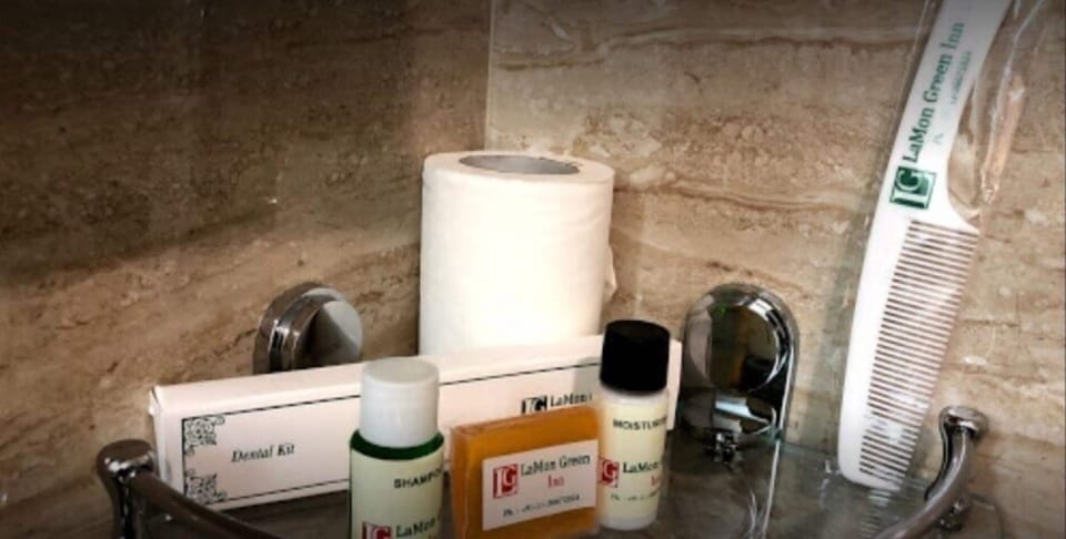 Deluxe Double Room, City View | Bathroom | Slippers, towels, soap, shampoo