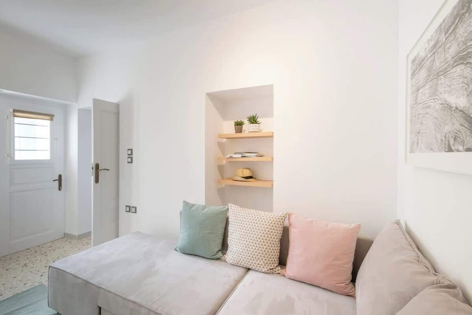 Cozy Sleeping Area with Open Door to Bathroom

