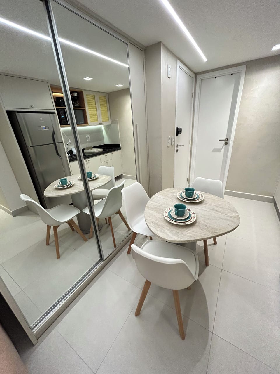 Apartment | Private kitchen | Fridge, microwave, stovetop, cookware/dishes/utensils
