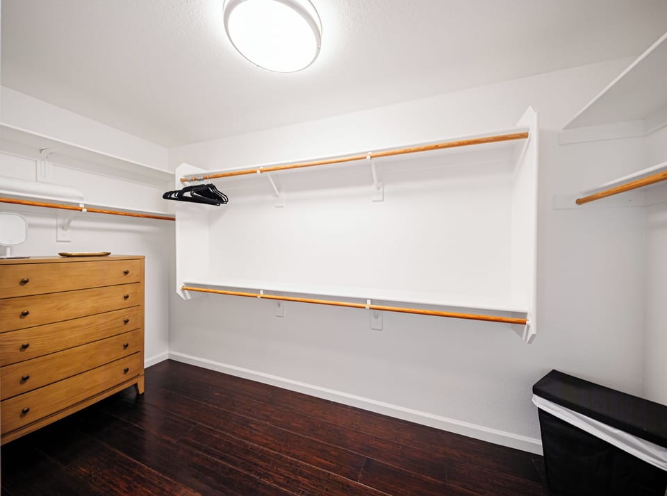 Primary Bedroom: Large Walk-In Closet