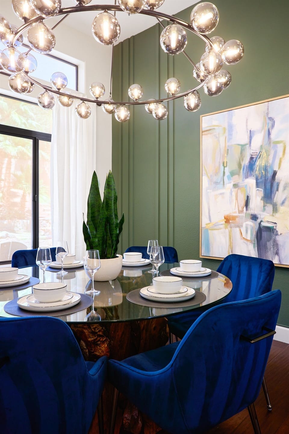 Dining Room: Overlooks the beautiful backyard Oasis