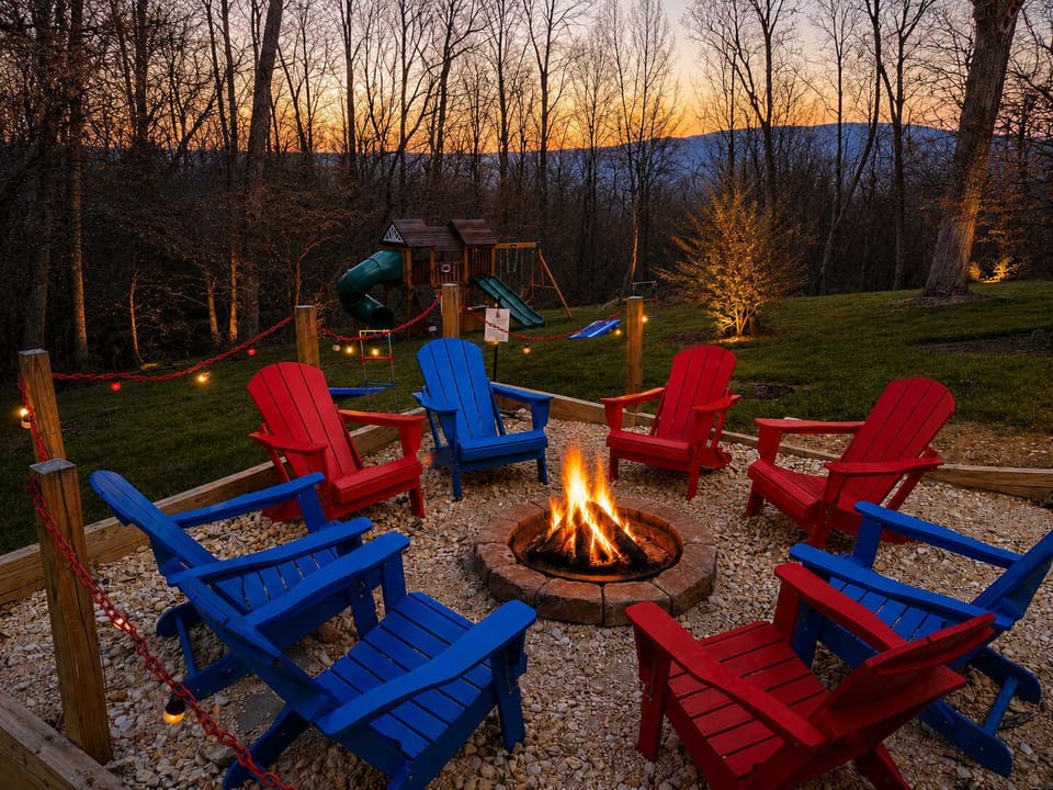 Propane Fire-pit and Kids Gym - Seasonal Mountain Views (generally Nov-April approximately.)