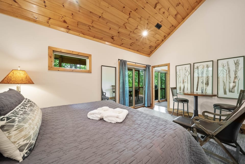 Deck Access and Private Bathroom in the Master Bedroom