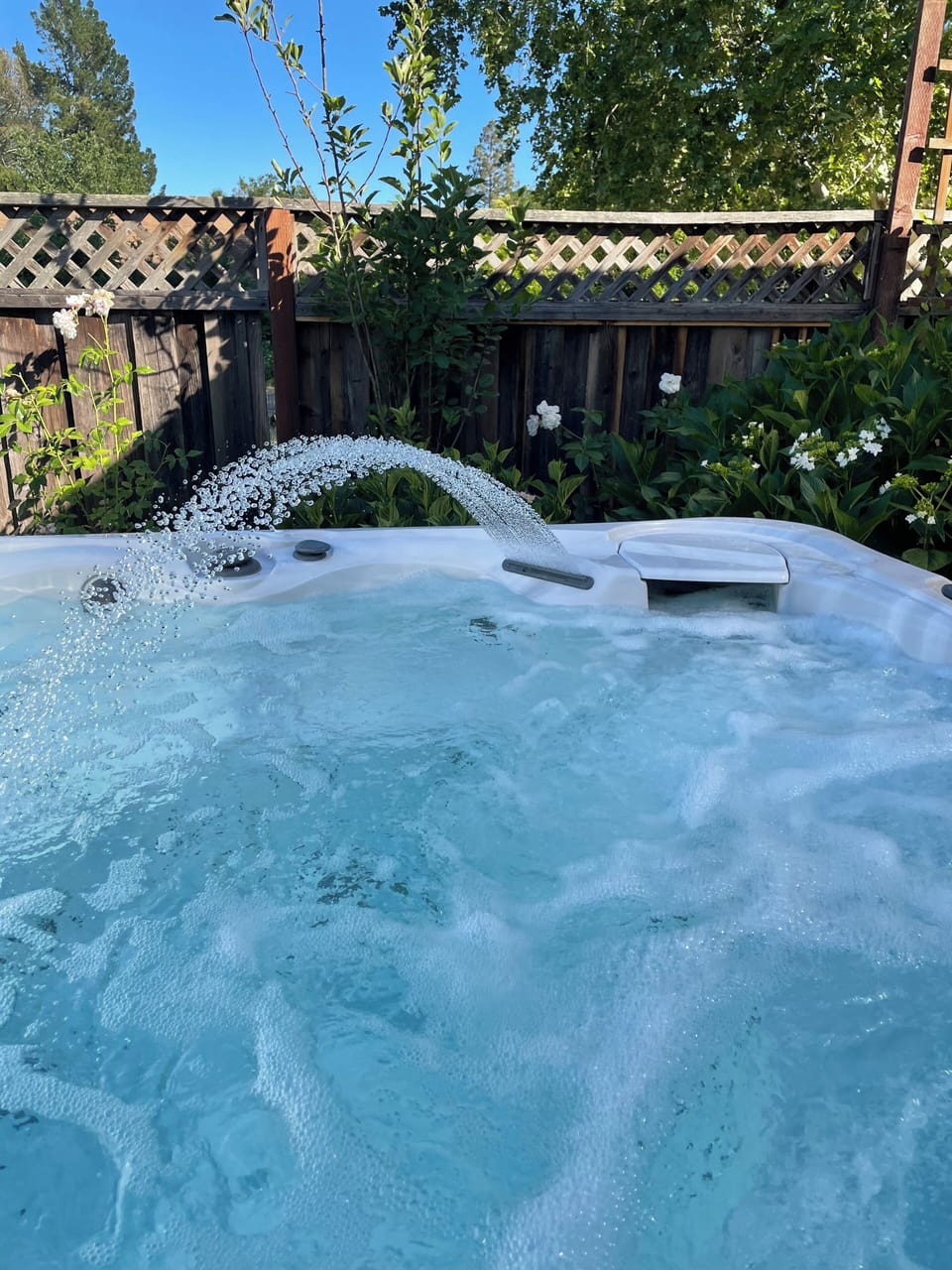Outdoor spa tub