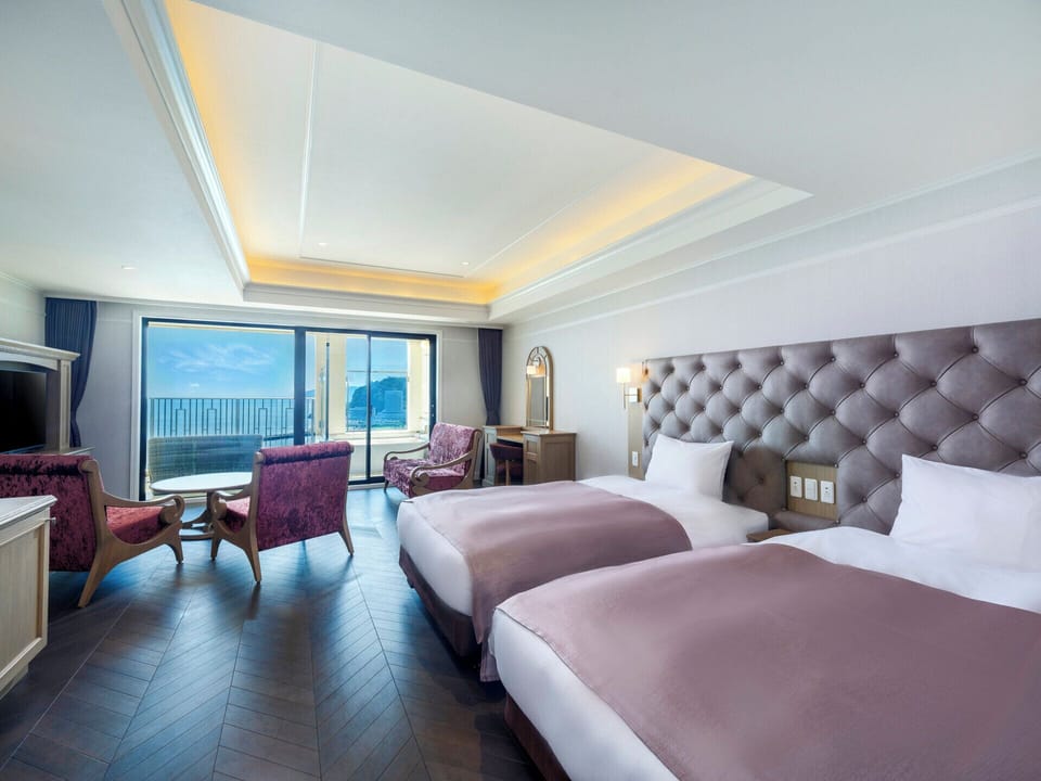 Sky Fourth with Open Air Hot Spring Bath - East Tower, Non-smoking | Premium bedding, in-room safe, desk, blackout drapes