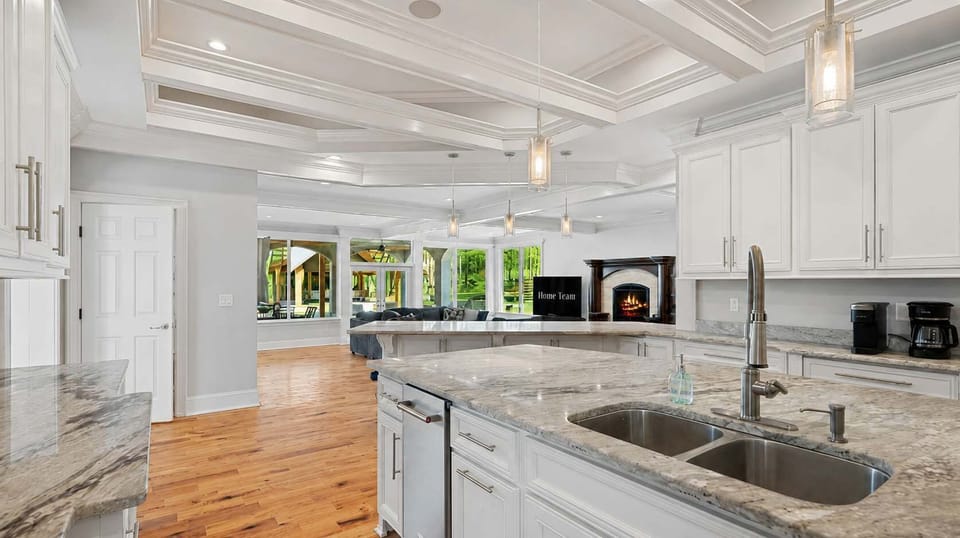 A bright, spacious kitchen with plenty of room to cook, gather, and enjoy meals together.