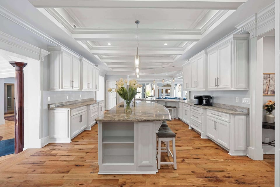 The heart of the kitchen — a large island perfect for gathering, prepping, and sharing meals with loved ones.