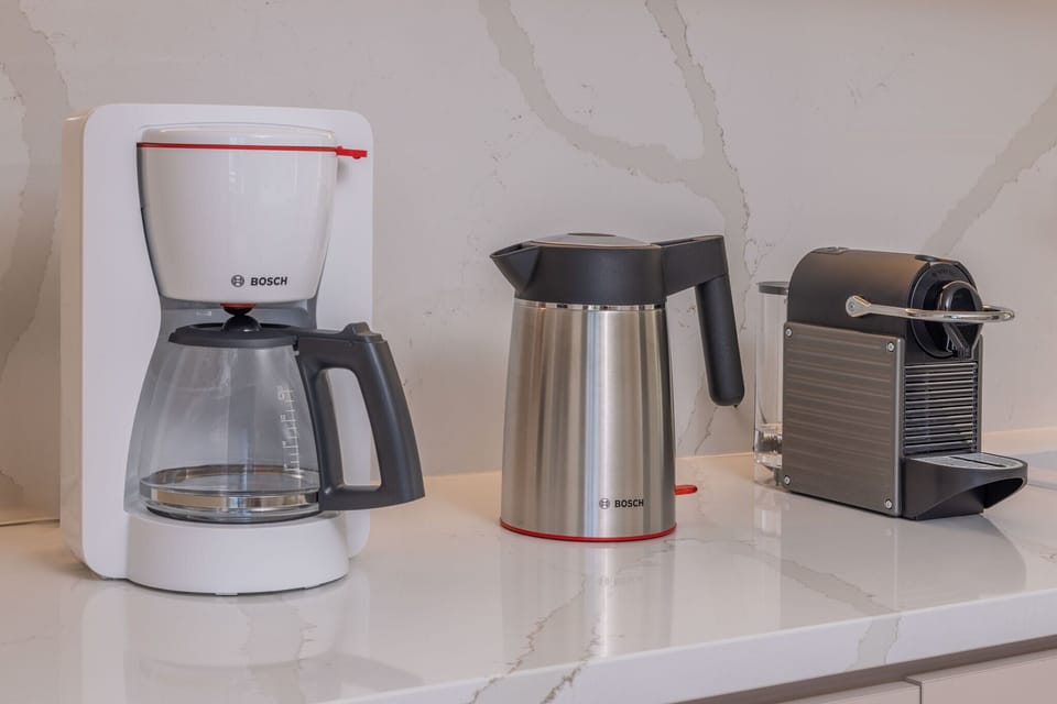 Coffee station and kitchen