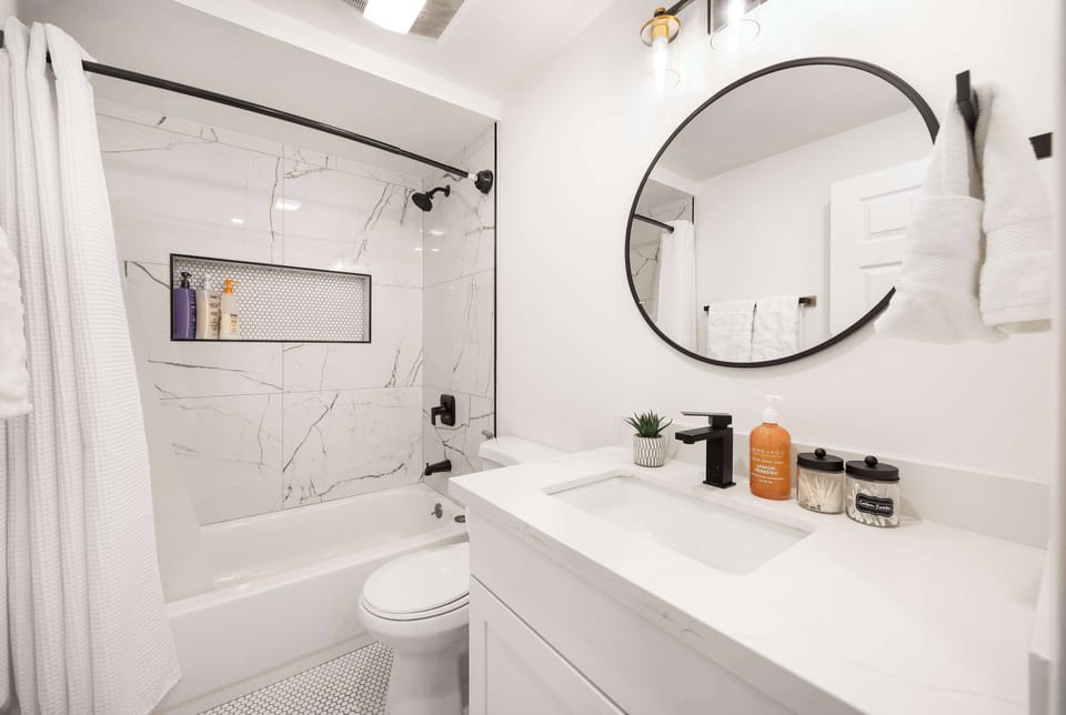 Here is our brand new full bathroom!
