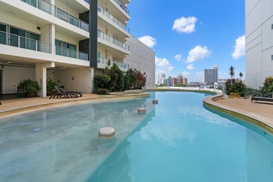 Resort style swimming pool and private lap pool for guests.