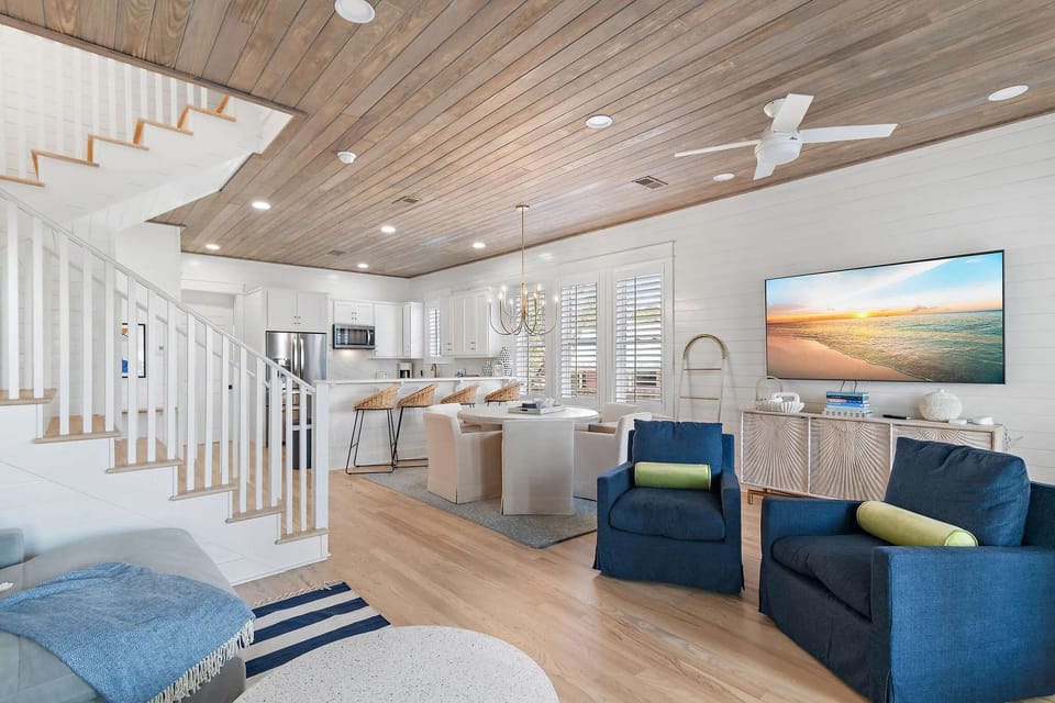 Open-concept living & kitchen area designed for easy flow & connection