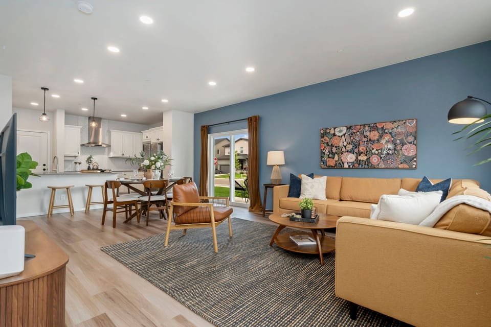 Townhome, Multiple Beds, Patio (2938 Barnstormer St Unit #1) | Living area | 55-inch flat-screen TV with digital channels