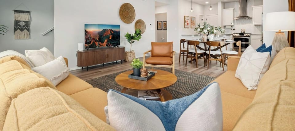Townhome, Multiple Beds, Patio (2938 Barnstormer St Unit #1) | Living area | 55-inch flat-screen TV with digital channels