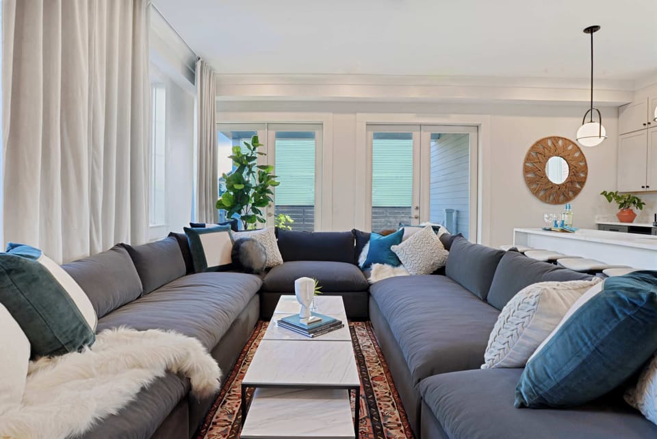 Unit 101 | Open Concept Living Room | XL Flat Screen TV | First Floor | Central Common Area
