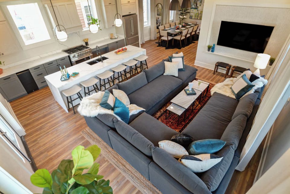 Unit 101 | Open Concept Living Room | XL Flat Screen TV | First Floor | Central Common Area