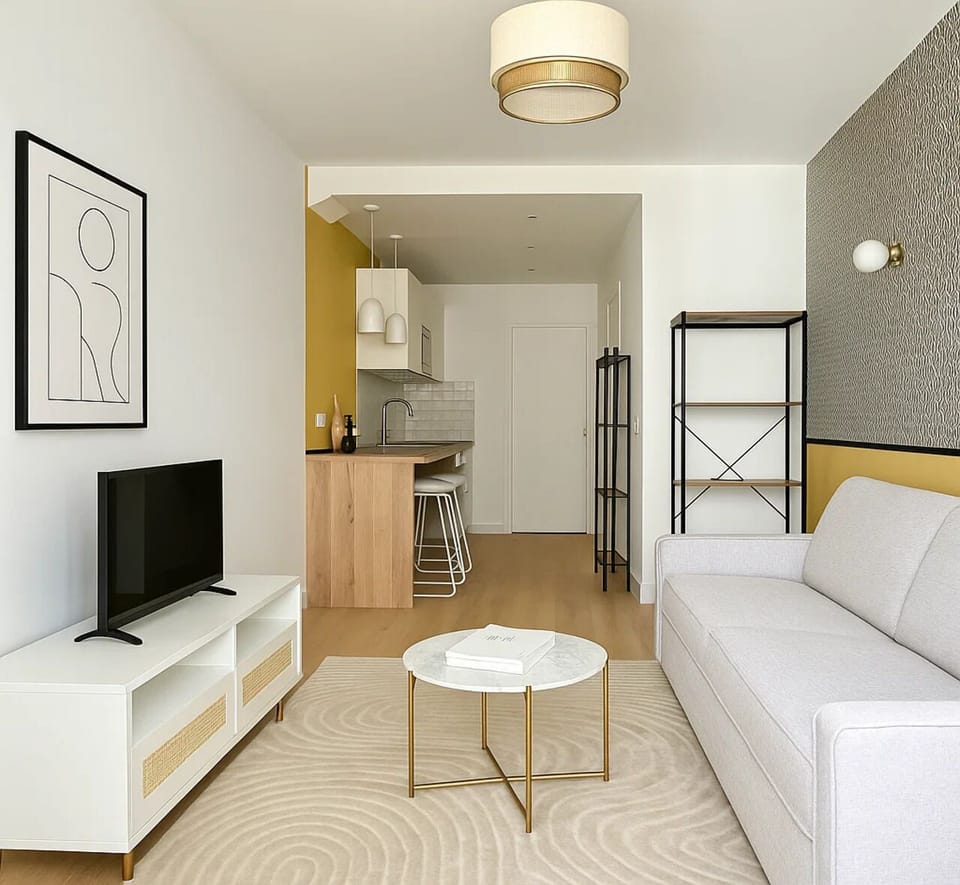 Comfort Studio, Courtyard View | Living area | 80-cm Smart TV with digital channels