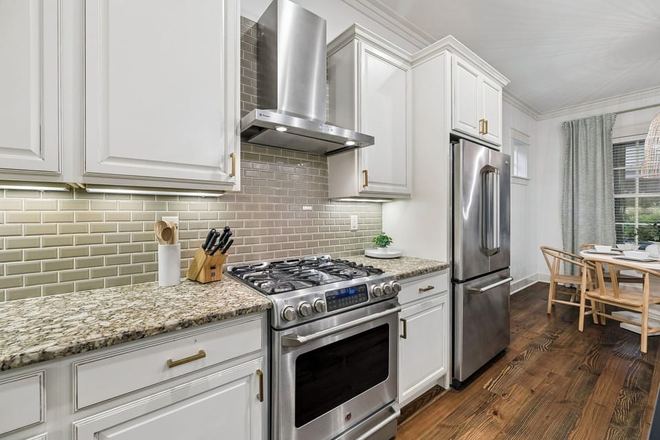 Fully Equipped with Stainless Steel Appliances + Gas Range