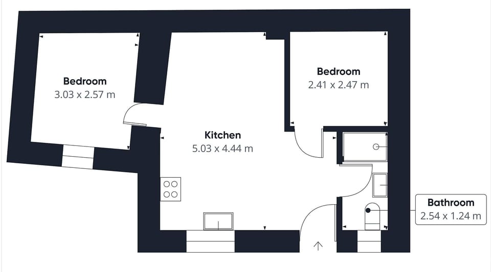 House | 2 bedrooms, desk, soundproofing