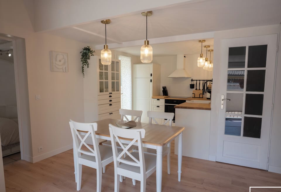 Large living room with open kitchen