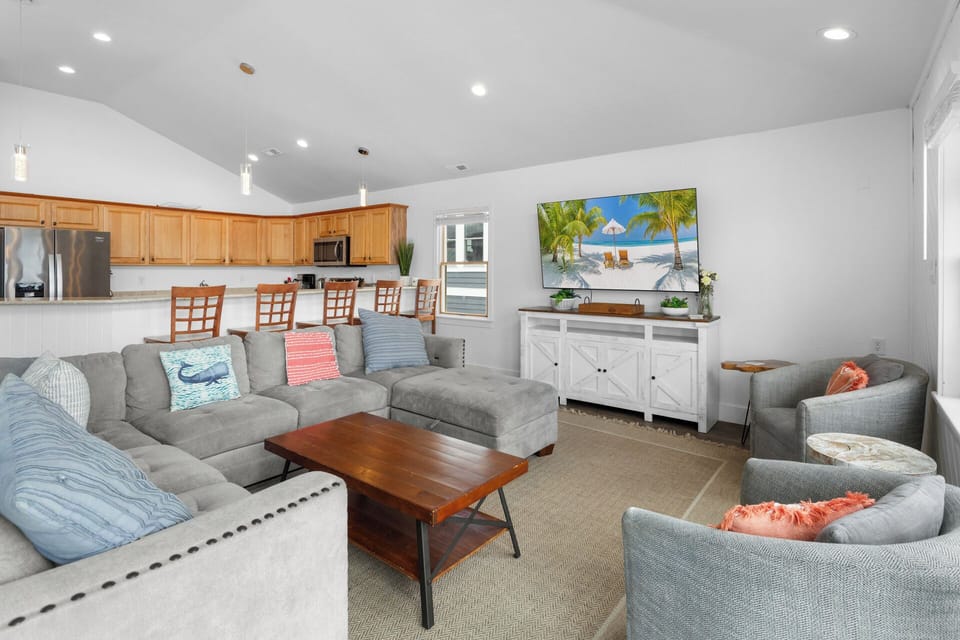 Relax in the Top Level Living Area with gorgeous ocean views.