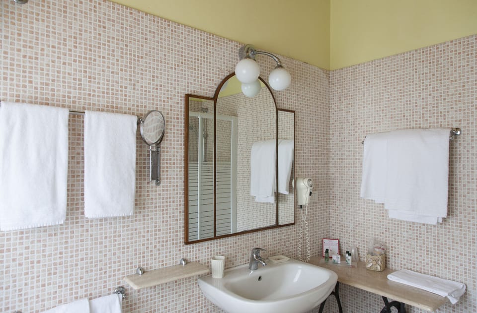 Free toiletries, hair dryer, slippers, bidet