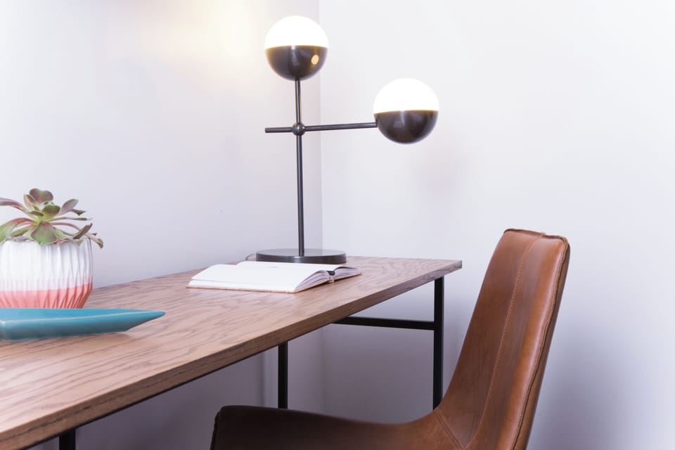 Desk for remote work or study.