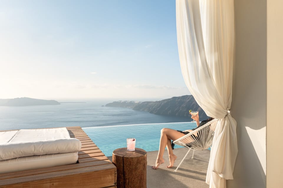 Superior Suite, Private Pool, Sea View | Terrace/patio