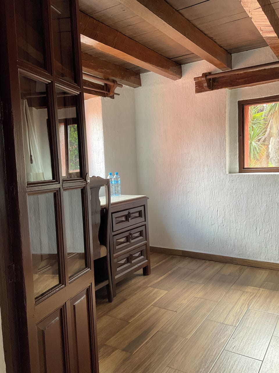 Junior Double Room, 2 Double Beds, Garden View | Living area | 32-inch flat-screen TV with cable channels, TV, fireplace