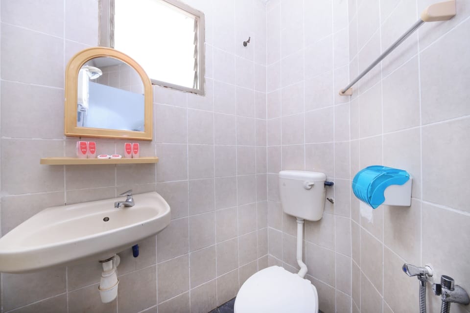 Shower, free toiletries, bidet, towels