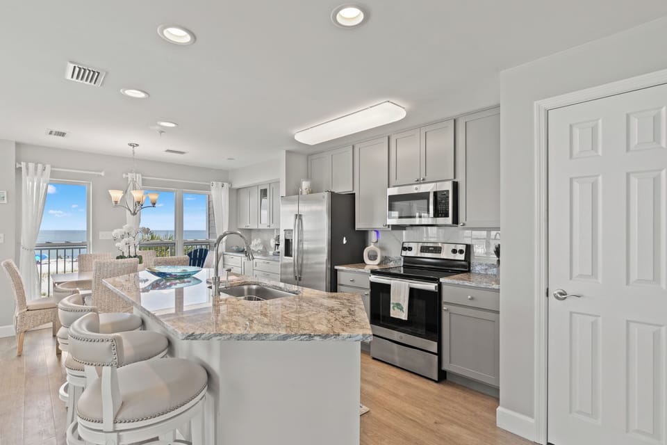 Kitchen With panoramic Gulf Views 