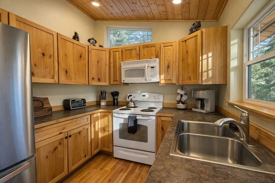 River Song Cabin Kitchen includes Dishwasher