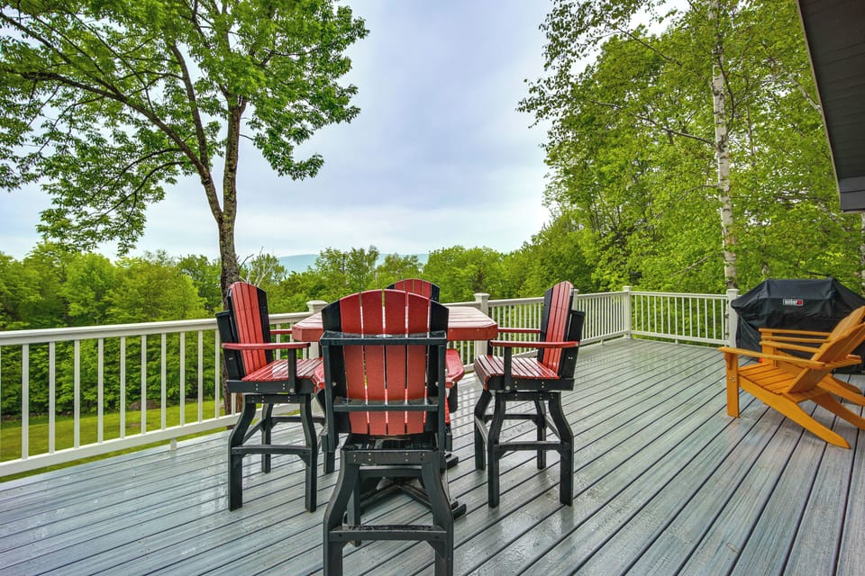 Furnished Deck | Main Level | Mountain Views | Gas Grill