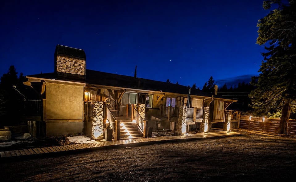 The Aspen suite is on the lower level of the lodge and has large bright windows 