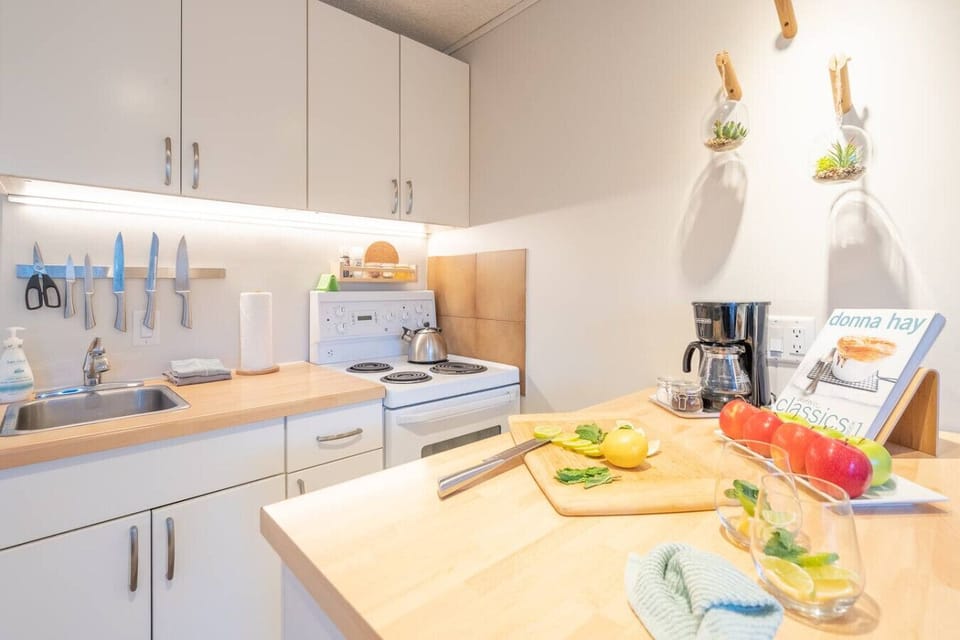 Fully equipped kitchen with drip coffee maker