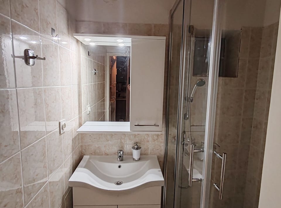 Apartment (One Bedroom Apartment with Balcony an) | Bathroom | Shower, towels