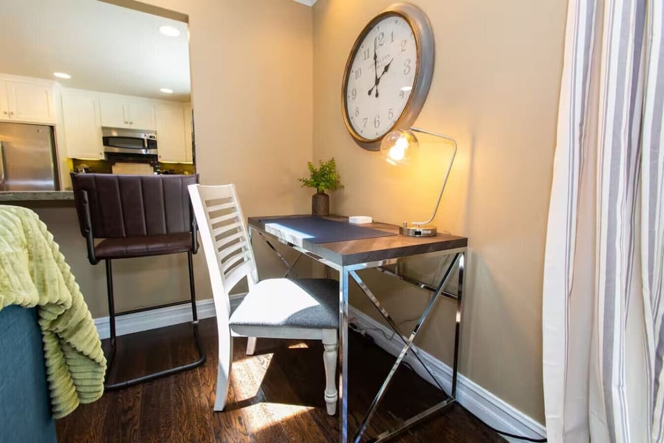 Dedicated workspace in the living room—perfect for remote work or study.