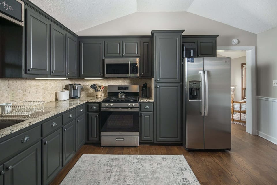 Spacious kitchen with plenty of counter space for preparing family meals