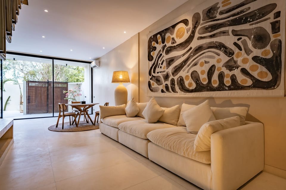 Luxury Villa, 3 Bedrooms, Patio, Pool View | Living room | 55-inch TV with cable channels