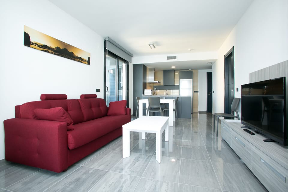 Apartment, 2 Bedrooms, Terrace, Sea View | 1 bedroom, in-room safe, desk, blackout drapes