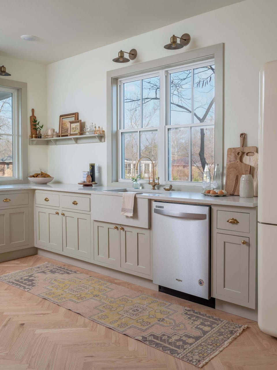 The kitchen - fully stocked kitchen with 5 burner Ilve (ilve) gas stove with griddle and oven, Smeg refrigerator and freezer, dishwasher, coffee maker, and more