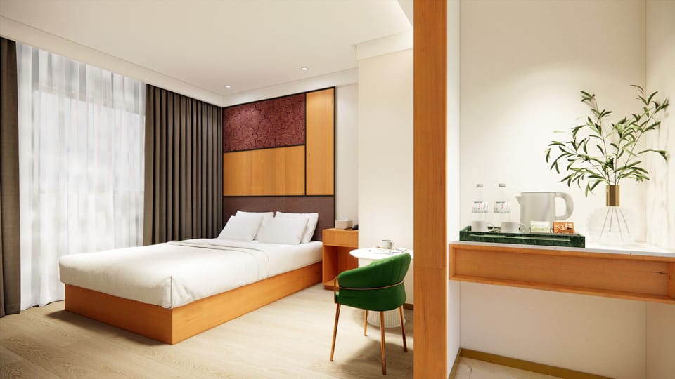 Blackout drapes, soundproofing, iron/ironing board, free WiFi