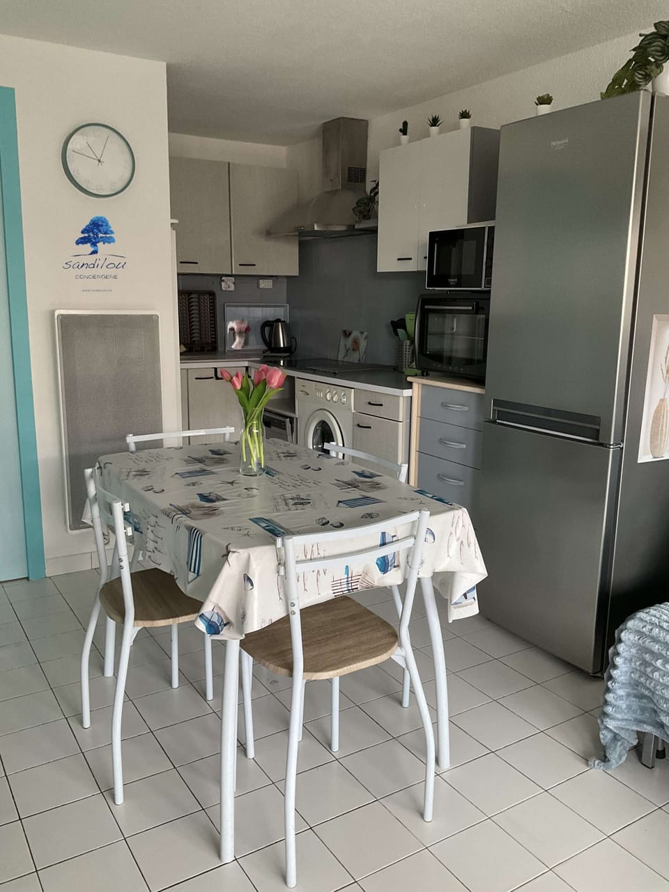 Dining area and open kitchen.