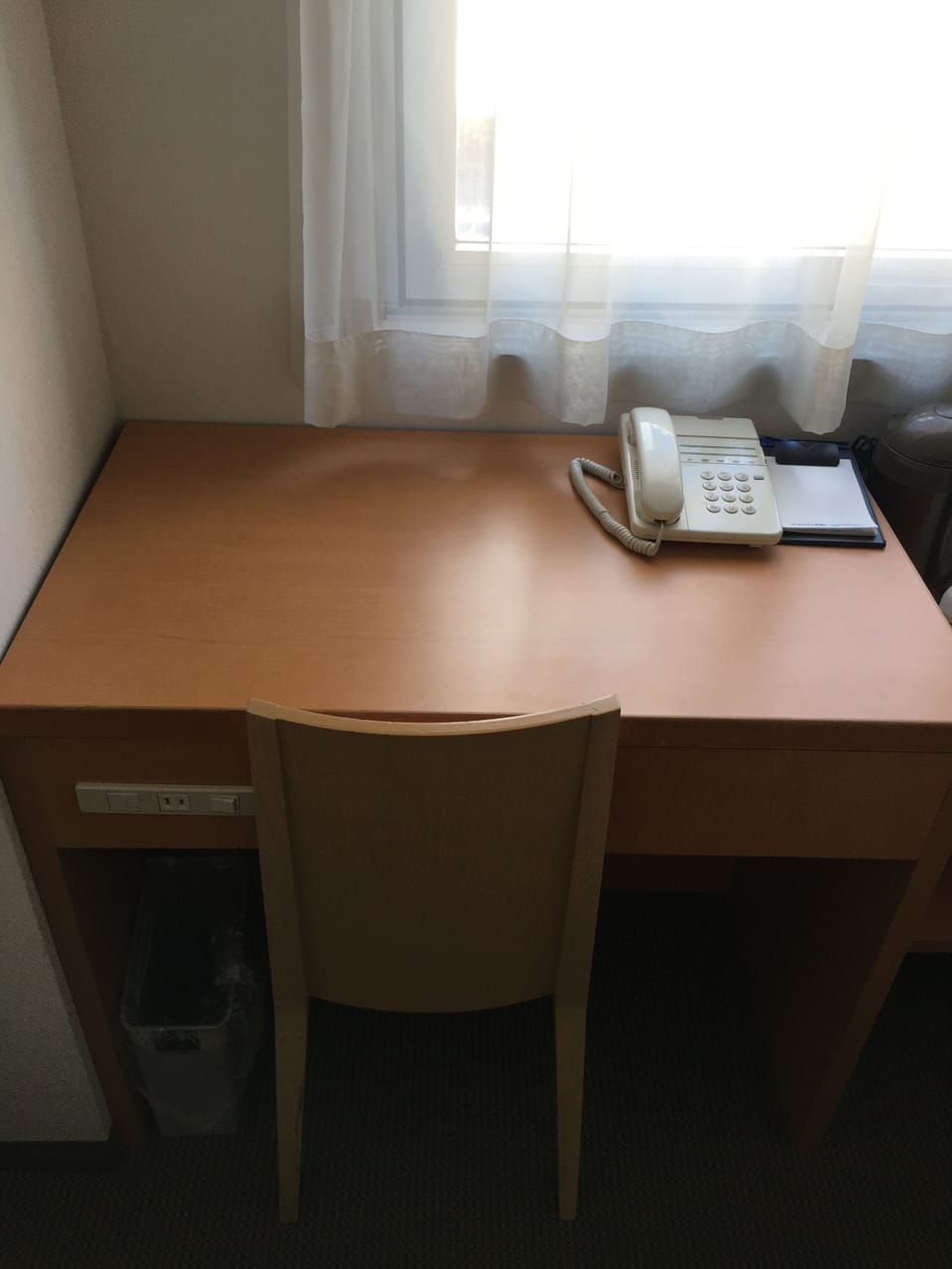 Down comforters, desk, blackout drapes, iron/ironing board
