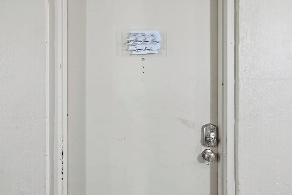 Entrance to unit